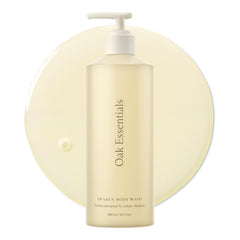 Oak Essentials front bottle showing label and volume, highlights hydrating benefits