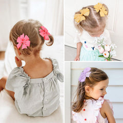 OAOLEER bows styled in pigtails showing neat, colorful finishing touch