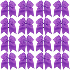 OAOLEER front packaging showing 16 purple cheer bows for easy team outfitting