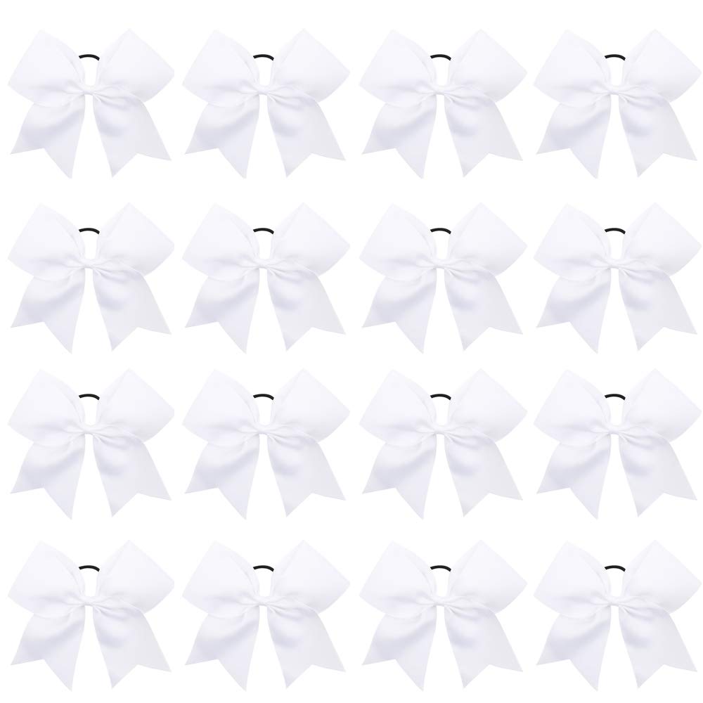 OAOLEER front packaging showing 16 white cheer bows, quick team distribution