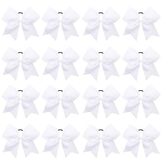 OAOLEER front packaging showing 16 white cheer bows, quick team distribution