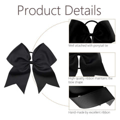 OAOLEER bow worn in a teen's ponytail showing visible game-day spirit
