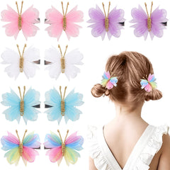 OAOLEER front packaging showing 10 colorful butterfly clips, easy styling