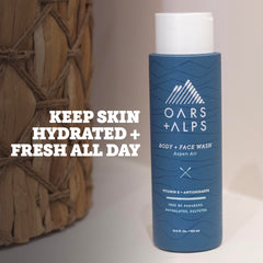 Oars + Alps creamy lather close-up showing moisturizing texture benefit
