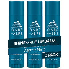 Oars + Alps front-facing tube showing Alpine Mint packaging and clear finish benefit