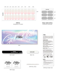 Oauee size comparison display showing variety of sticker widths for custom fit