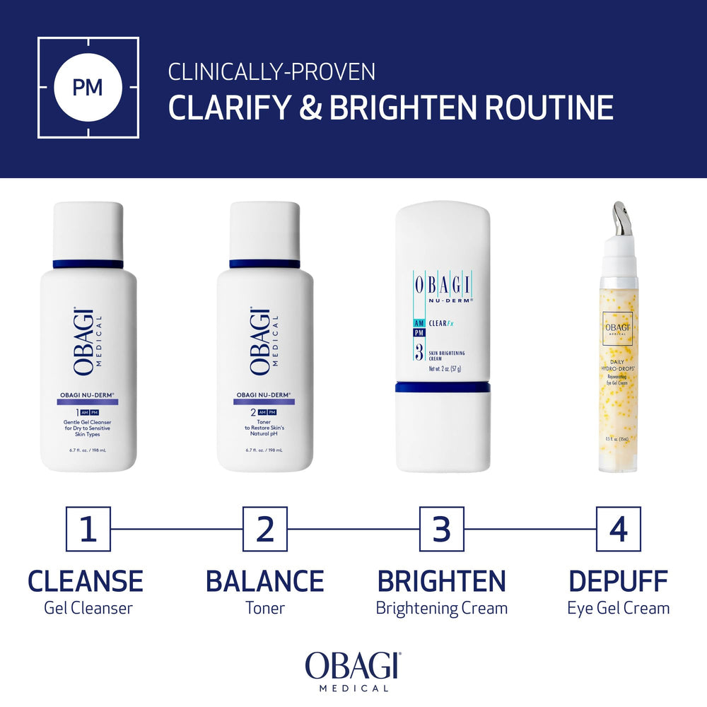 Obagi Medical Clear FX applied to cheek demonstrating even-tone improvement