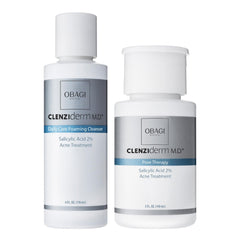 Obagi Medical bundle front packaging showing dual acne care benefits