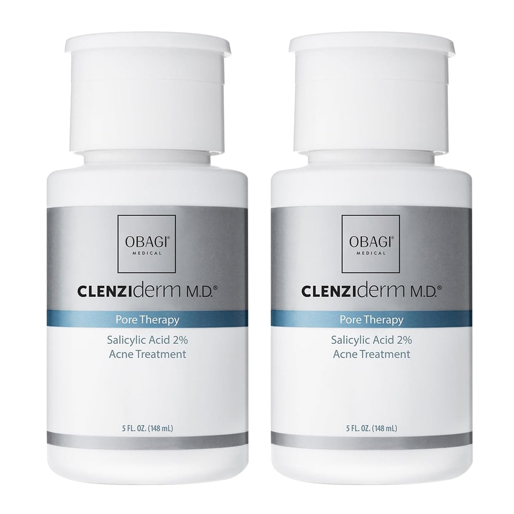 Obagi Medical front bottle showing label and clear toner for quick identification and confidence
