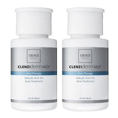 Obagi Medical front bottle showing label and clear toner for quick identification and confidence