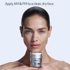 Obagi ELASTIderm on bathroom counter in lifestyle setting, suggests daily skincare routine