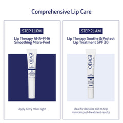 Obagi lip therapy size comparison with coin to show travel-friendly .34 oz