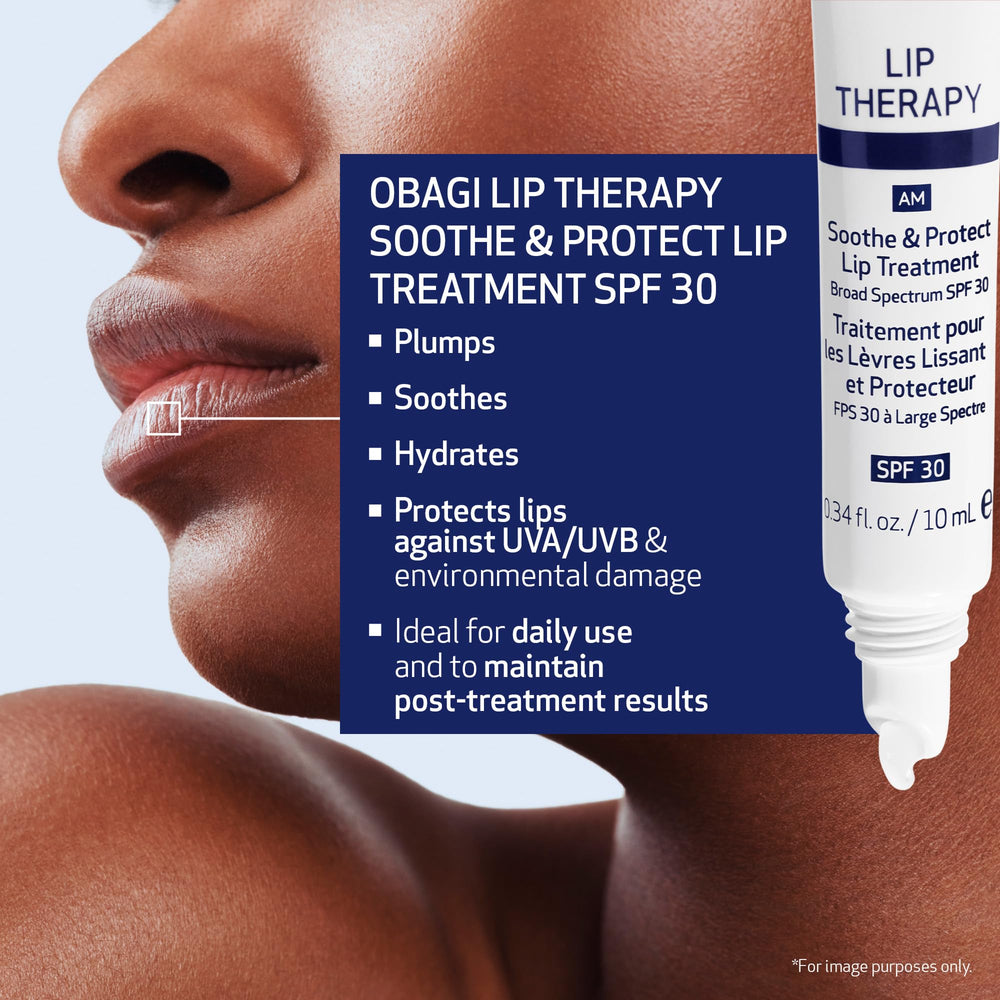 Obagi lip therapy texture close-up showing lightweight hydrating formula