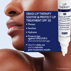 Obagi lip therapy texture close-up showing lightweight hydrating formula