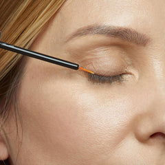 Obagi Nu-Cil stylized before and after emphasizing visible brow and lash improvement