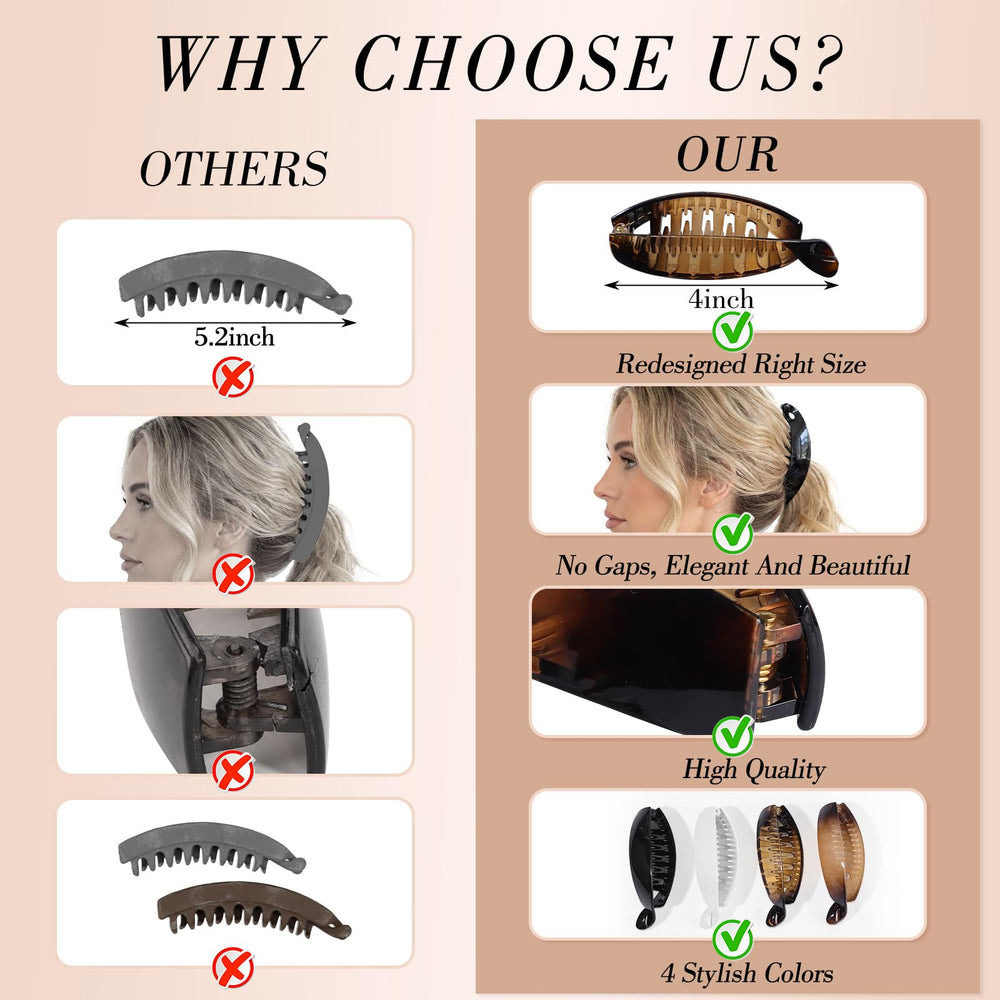 obeoby black clip holding a ponytail, demonstrates reliable everyday hold