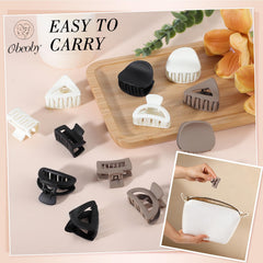 obeoby brown clip held by hand to show 1.6 inch scale and easy handling benefit