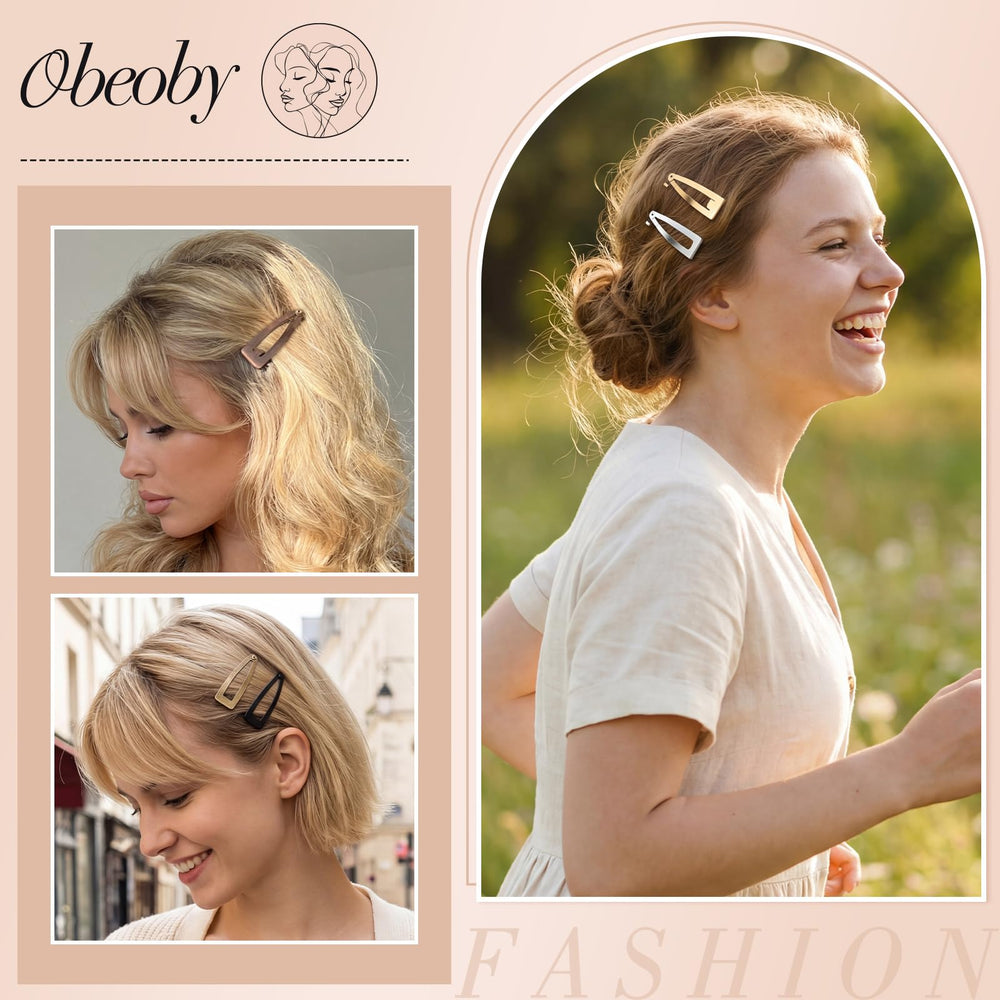 obeoby clip securing short bangs gently without tugging for comfortable wear