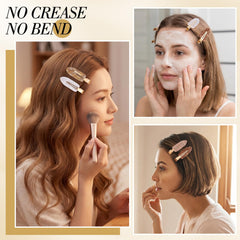 obeoby clips holding bangs during makeup showing stable hold benefit