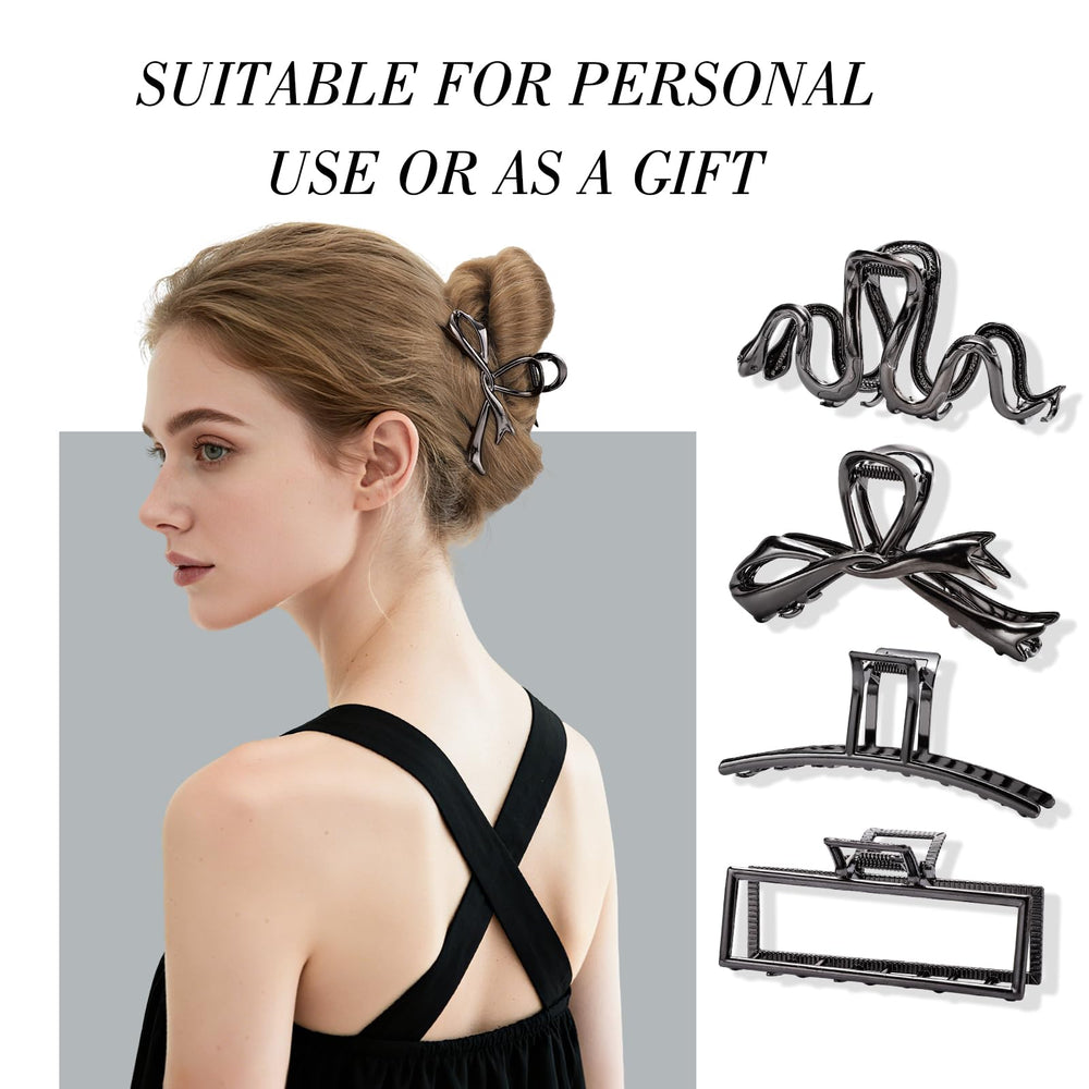 obeoby curved large clip side profile beside a ruler to show size and fit for thick hair