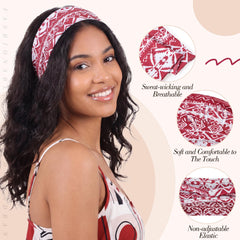 obeoby headband folded different widths, demonstrates adjustable styling and fit