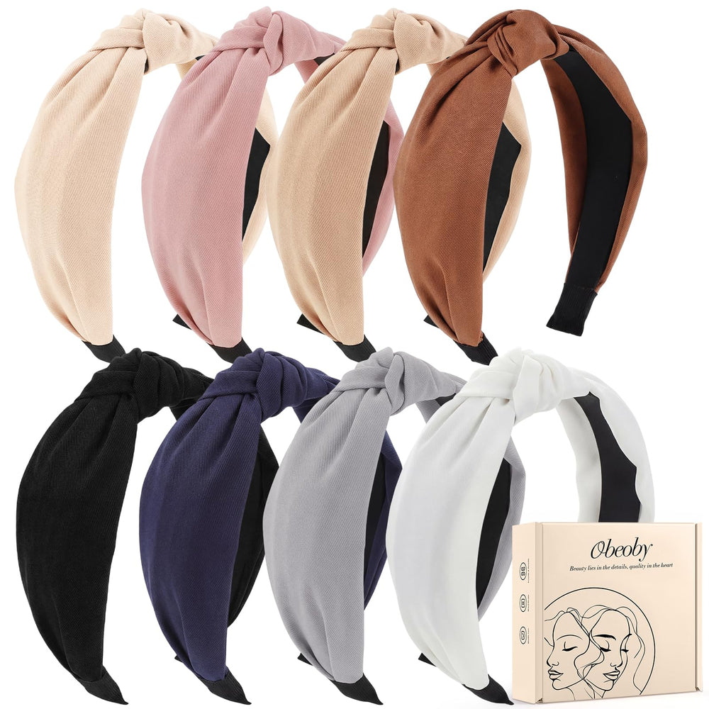 obeoby front packaging showing all eight knotted headbands and styling variety