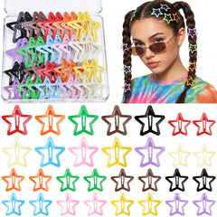 obeoby front packshot showing 40 colorful star clips for versatile styling