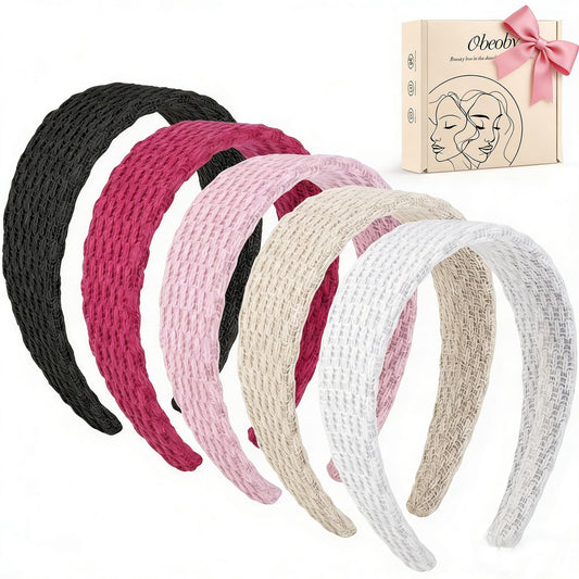 obeoby front view pack showing five headbands and convenient color mix