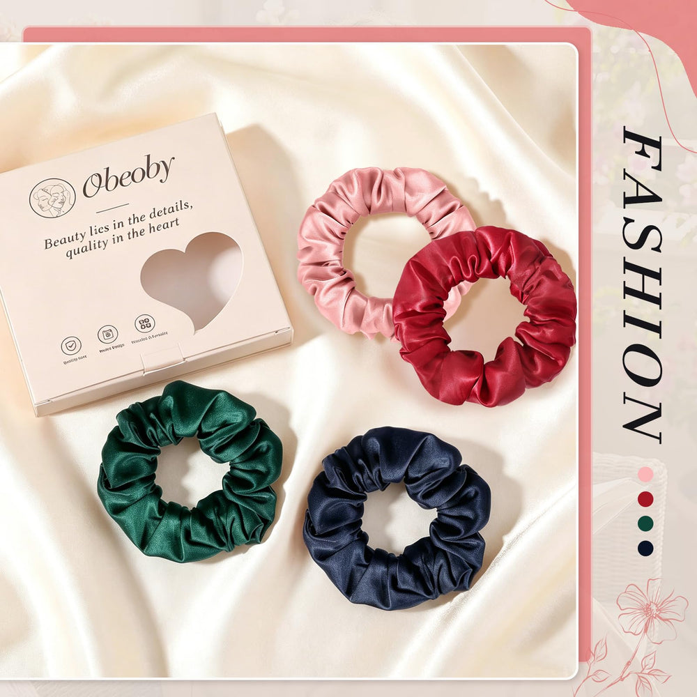 obeoby branded gift box packaging displaying scrunchies for gifting ease