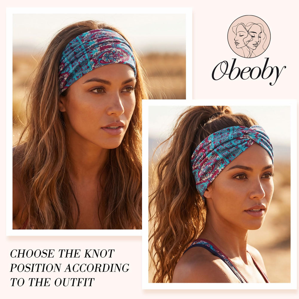 obeoby headband next to ruler showing oversized width and stretch capacity