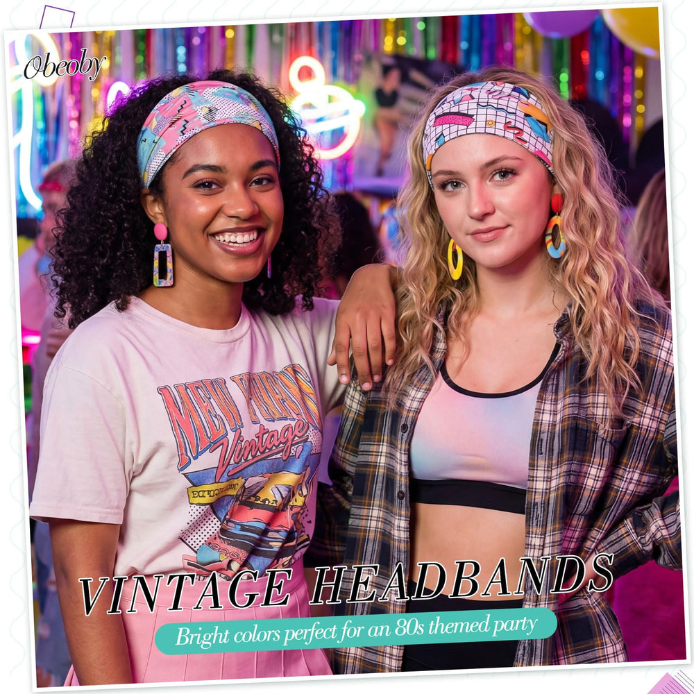 obeoby headband worn at a festival showcasing retro vibe and secure fit benefit