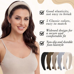 obeoby on model brown headband demonstrating comfortable wear