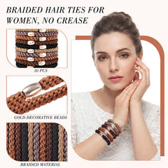 obeoby hair tie holding a thick ponytail securely without creases or slipping