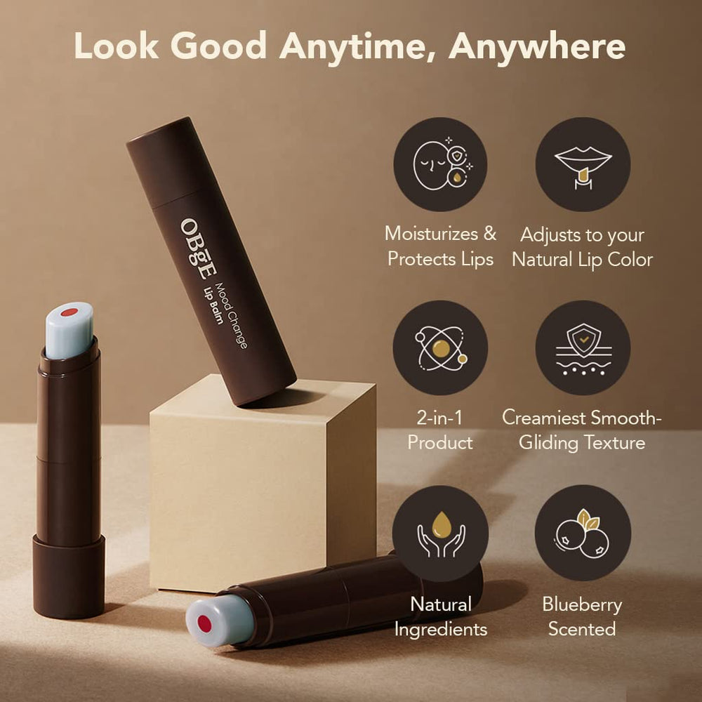 OBgE texture swipe showing smooth balm finish and moisturized look