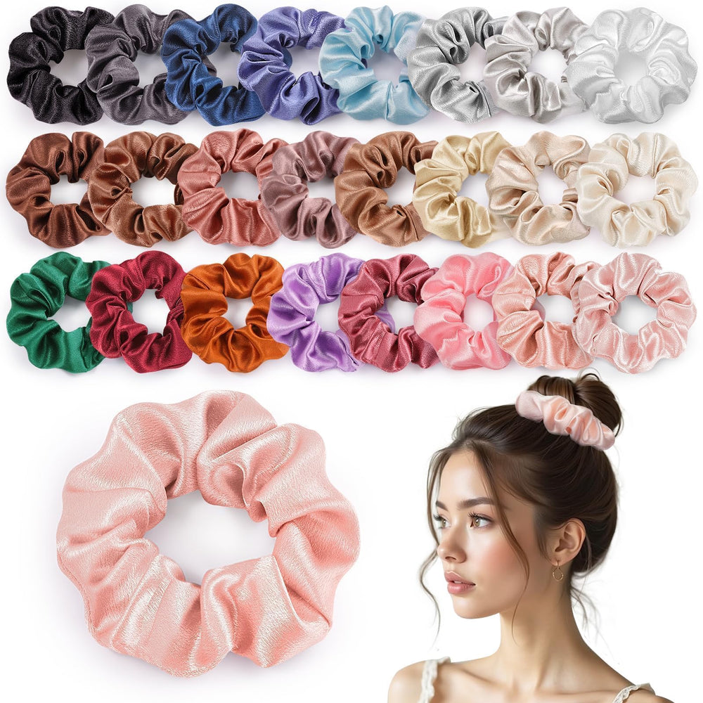 OCATO front packaging showing 24 colorful satin scrunchies and gifting appeal