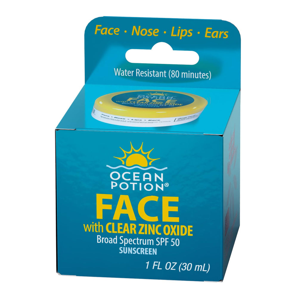 Ocean Potion texture close-up displaying clear matte sunscreen finish benefit