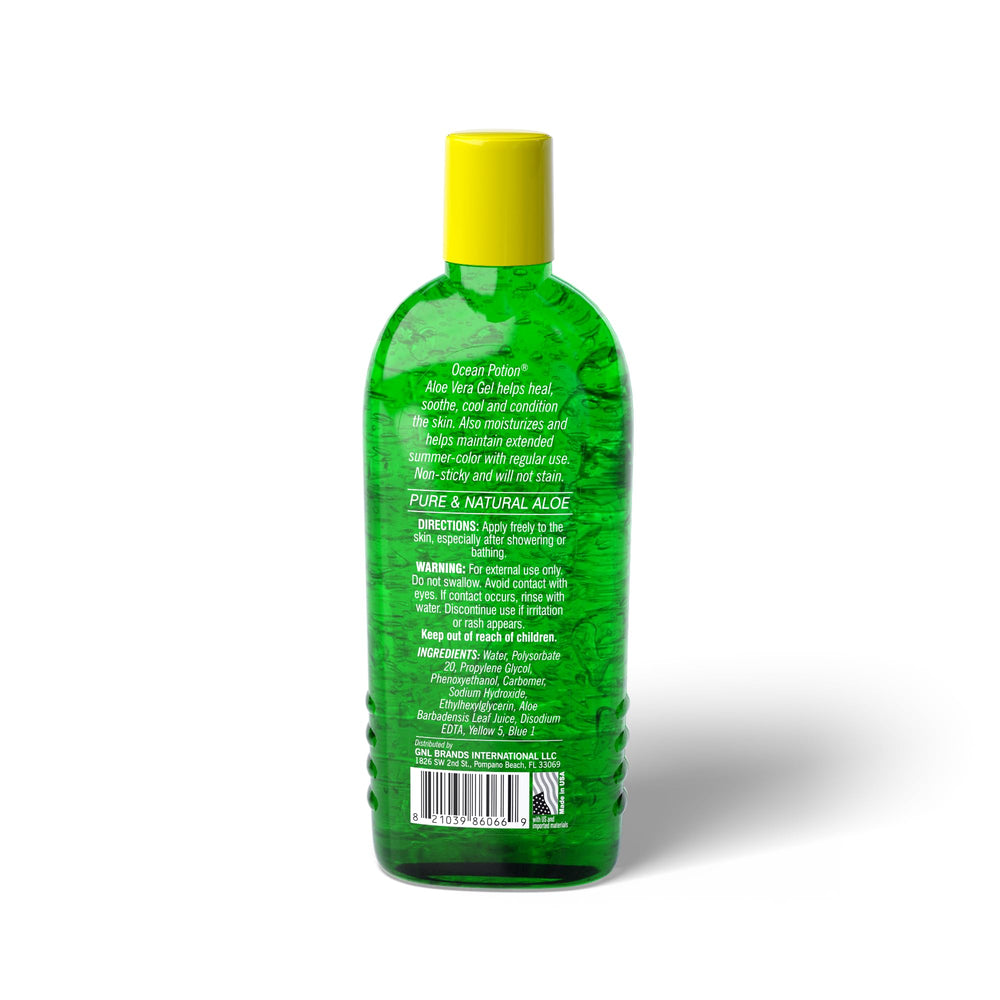 Ocean Potion open tube close-up of pure aloe gel texture for rapid cooling