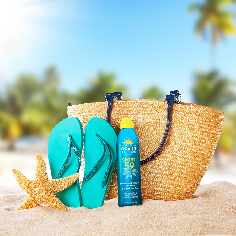 Ocean Potion bottle in hand to show compact travel-friendly size