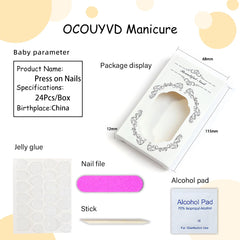 OCOUYVD label and jelly glue included shows ready-to-apply kit