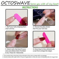 octoswave nails on fingers showing size fit and natural appearance