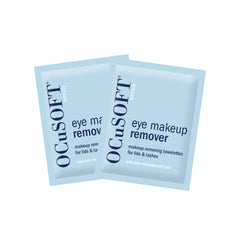 OCuSOFT single sealed towelette packet removed from box, hygienic convenience benefit
