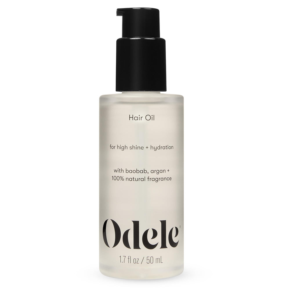 Odele front bottle showing product and size for easy identification and travel