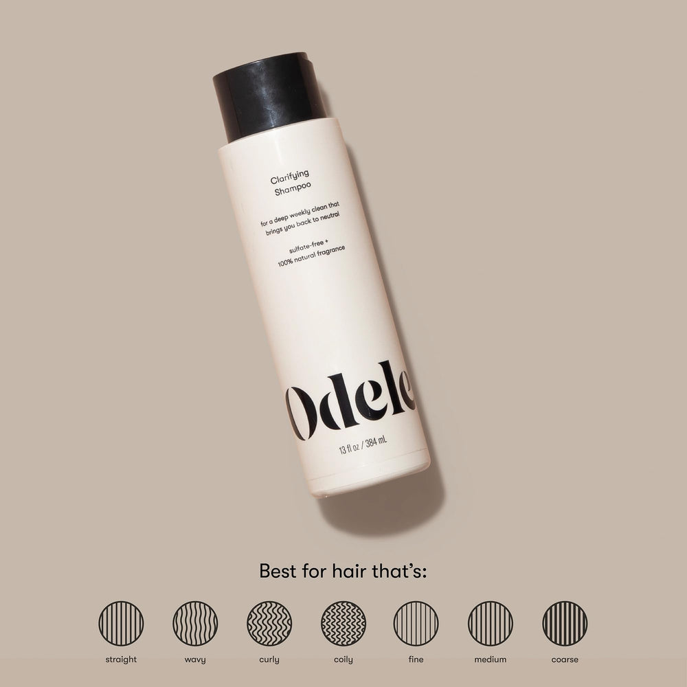 Odele shampoo label close-up highlighting sulfate-free formula