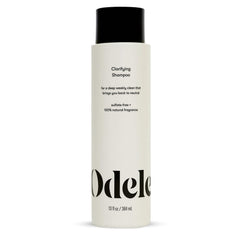 Odele bottle front view showing clarifying shampoo benefits