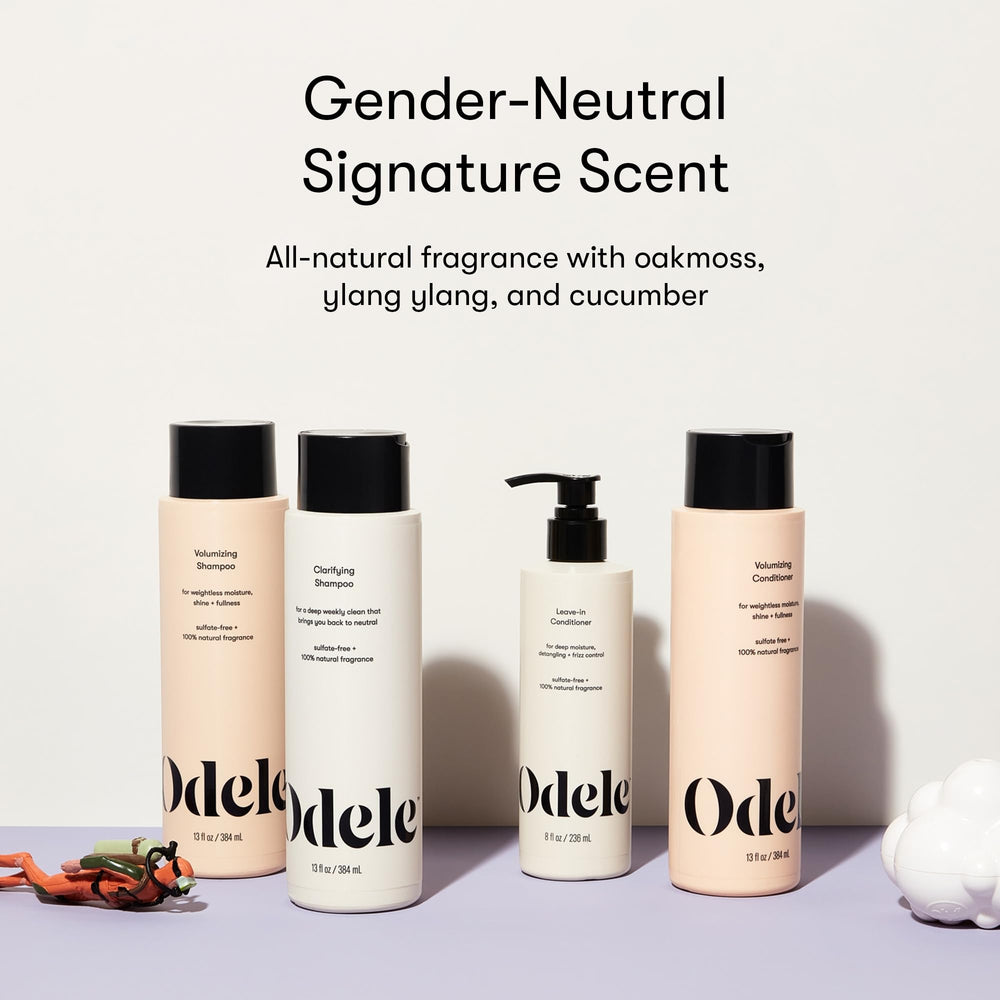Odele shampoo paired with conditioner for balanced hair care