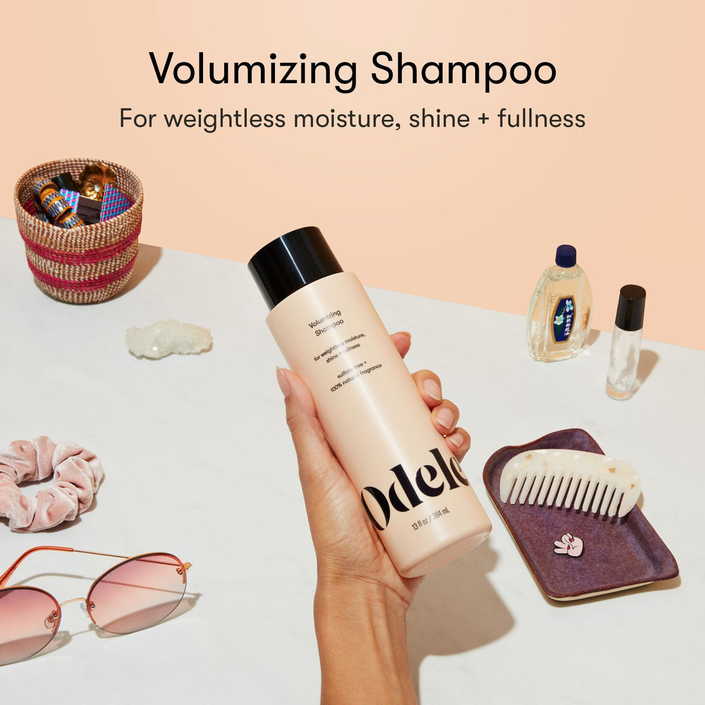 Odele shampoo creamy foam texture demonstrating gentle lather and moisture