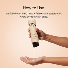 Odele shampoo paired with conditioner showing fuller hair regimen results
