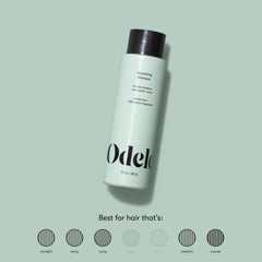 Odele shampoo lather close-up showing gentle foam for soft cleansing