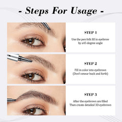 OETUIOW before and after brows demonstrating fuller look