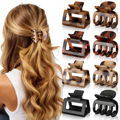 Oeusnael front packaging showing the eight glossy hair clips and colors
